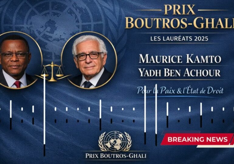 Maurice Kamto honoré à Paris : Lauréat du Prix Boutros Boutros-Ghali 2025