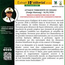 Attaque terroriste de Gidado (Donga-Mantung) – 14/01/2026 : Silence complice des Ong et de l’internationale Droit-de-l’Hommiste perfide