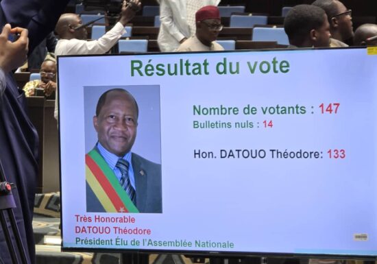 Théodore Datouo élu président de l’Assemblée nationale